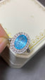 14K GOLD 4.13 CTW NATURAL PARAIBA TOURMALINE & DIAMOND RING/PENDANT