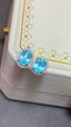 14K GOLD 1.30 CTW NATURAL PARAIBA TOURMALINE & DIAMOND EARRINGS