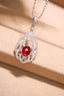 14K GOLD 1.42 CTW NATURAL RUBY & DIAMOND PENDANT