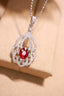 14K GOLD 1.42 CTW NATURAL RUBY & DIAMOND PENDANT