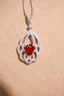 14K GOLD 1.42 CTW NATURAL RUBY & DIAMOND PENDANT