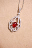 14K GOLD 1.42 CTW NATURAL RUBY & DIAMOND PENDANT