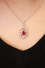 14K GOLD 1.42 CTW NATURAL RUBY & DIAMOND PENDANT