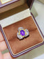 14K GOLD 6.1 CTW NATURAL STAR SAPPHIRE & DIAMOND RING