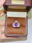 14K GOLD 6.1 CTW NATURAL STAR SAPPHIRE & DIAMOND RING