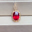 14K GOLD 2.2 CT NATURAL TOURMALINE & DIAMOND PENDANT