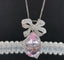 14K GOLD 13.17 CTW NATURAL MORGANITE & DIAMOND PENDANT