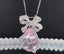 14K GOLD 13.17 CTW NATURAL MORGANITE & DIAMOND PENDANT