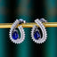 14K GOLD 1.77 CTW NATURAL SAPPHIRE & DIAMOND EARRINGS