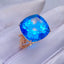 14K GOLD 19.15 CT NATURAL TOPAZ & DIAMOND RING