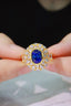 14K GOLD 1.4 CTW NATURAL SAPPHIRE & DIAMOND RING