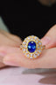 14K GOLD 1.4 CTW NATURAL SAPPHIRE & DIAMOND RING