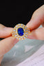 14K GOLD 1.4 CTW NATURAL SAPPHIRE & DIAMOND RING