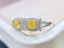 14K GOLD 1.27 CTW NATURAL YELLOW DIAMOND & DIAMOND RING