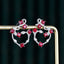 14K GOLD 2.4 CT NATURAL RUBY & DIAMOND EARRINGS