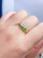 14K GOLD 1.80 CT NATURAL TSAVORITE & DIAMOND RING