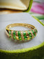 14K GOLD 1.80 CT NATURAL TSAVORITE & DIAMOND RING