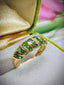 14K GOLD 1.80 CT NATURAL TSAVORITE & DIAMOND RING