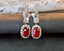 14K GOLD 3.18 CTW NATURAL RUBY & DIAMOND EARRINGS