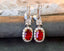 14K GOLD 3.18 CTW NATURAL RUBY & DIAMOND EARRINGS