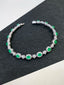 14K GOLD 5.02 CTW VIVID GREEN NATURAL EMERALD & DIAMOND BRACELET