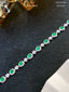 14K GOLD 5.02 CTW VIVID GREEN NATURAL EMERALD & DIAMOND BRACELET