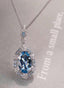 14K GOLD 1.9 CTW NATURAL AQUAMARINE & DIAMOND PENDANT