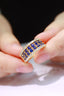 14K GOLD 1.54 CTW VIVID BLUE NATURAL SAPPHIRE & DIAMOND RING