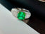 14K GOLD 2.63 CTW VIVID GREEN NATURAL EMERALD & DIAMOND RING