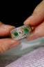 14K GOLD 1.78 CTW NATURAL EMERALD & DIAMOND RING