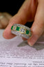 14K GOLD 1.78 CTW NATURAL EMERALD & DIAMOND RING