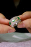 14K GOLD 1.78 CTW NATURAL EMERALD & DIAMOND RING