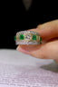 14K GOLD 1.78 CTW NATURAL EMERALD & DIAMOND RING