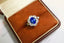 14K GOLD 3.43 CTW VIVID BLUE NATURAL SAPPHIRE & DIAMOND RING