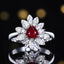 14K GOLD 0.84 CTW NATURAL RUBY & DIAMOND RING