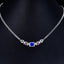 14K GOLD 2.92 CTW NATURAL SAPPHIRE & DIAMOND NECKLACE