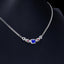 14K GOLD 2.92 CTW NATURAL SAPPHIRE & DIAMOND NECKLACE