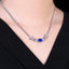 14K GOLD 2.92 CTW NATURAL SAPPHIRE & DIAMOND NECKLACE