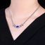 14K GOLD 2.92 CTW NATURAL SAPPHIRE & DIAMOND NECKLACE