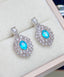 14K GOLD 1.00 CT NATURAL PARAIBA TOURMALINE EARRINGS