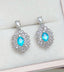 14K GOLD 1.00 CT NATURAL PARAIBA TOURMALINE EARRINGS