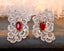 14K GOLD 3.40 CTW NATURAL RUBY & DIAMOND EARRINGS