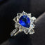 14K GOLD 2.34 CTW NATURAL SAPPHIRE & DIAMOND RING