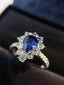 14K GOLD 2.34 CTW NATURAL SAPPHIRE & DIAMOND RING