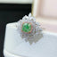 GIA CERTIFIED 14K GOLD 1.53 CTW NATURAL GREEN DIAMOND & DIAMOND RING