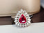 14K GOLD 1.25 CT NATURAL RUBY & DIAMOND RING