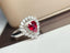 14K GOLD 1.25 CT NATURAL RUBY & DIAMOND RING