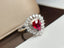 14K GOLD 1.25 CT NATURAL RUBY & DIAMOND RING