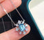 14K GOLD 2.51 CTW NATURAL AQUAMARINE & DIAMOND NECKLACE