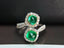 14K GOLD 1.65 CT NATURAL EMERALD & DIAMOND RING